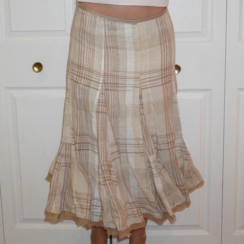 Antonio-melani Women's Tan and Cream Skirt